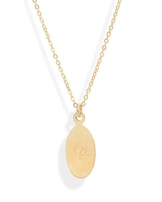 SET & STONES Metallic Zodiac Horoscope Pendant Necklace
