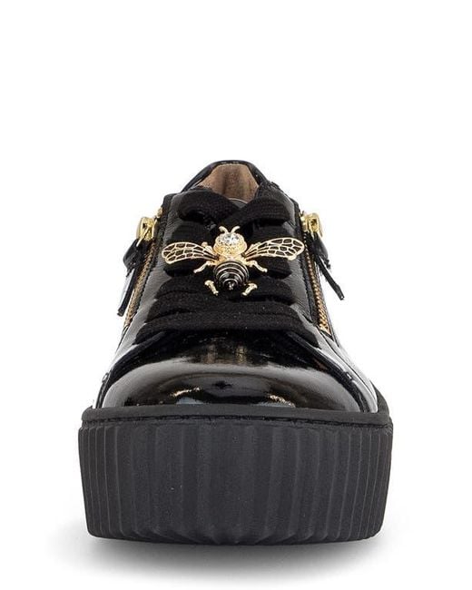 Gabor Black 63.201 Platform Sneaker