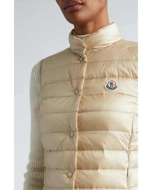 Moncler Natural Liane Quilted Down Puffer Vest