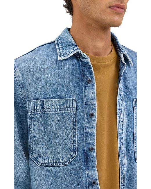 Lee Jeans Blue Engineer Cotton & Lyocell Denim Button-Up Overshirt for men