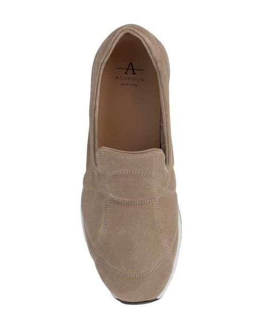 Aquatalia Gray Katya Quilted Slip-On Sneaker