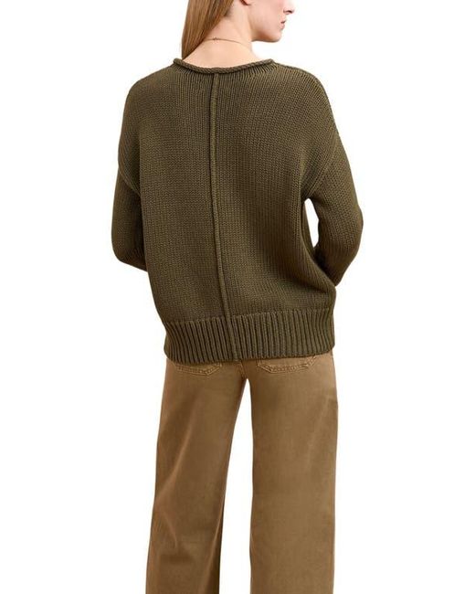 La Ligne Green Solid Marina Sweater