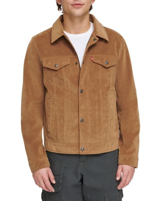 Levis suede hot sale trucker jacket mens