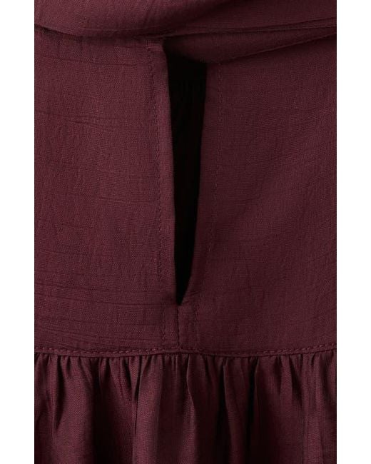 Mango Red Scarf Top
