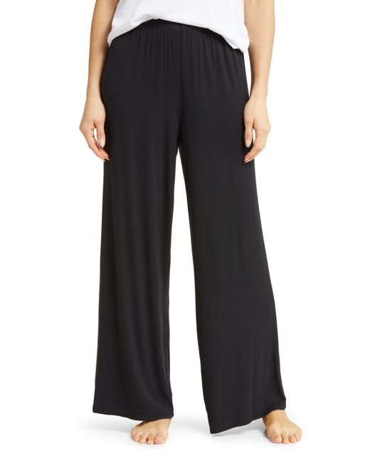 Barefoot Dreams Ultra Soft Rib Wide Leg Pajama Pants in Black Lyst