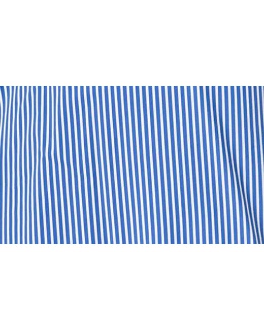 English Factory Blue Short Sleeve A-Line Shirtdress