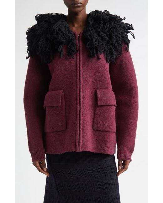 DIOTIMA Purple Wool Blend Cardigan