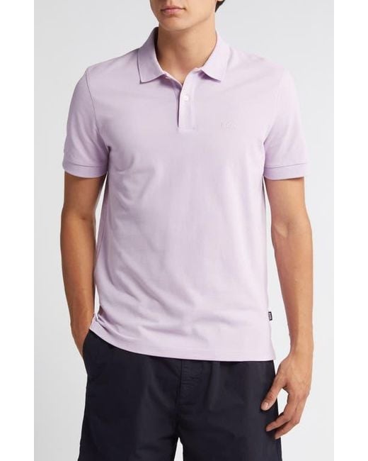 Boss Purple Pallas Cotton Polo for men