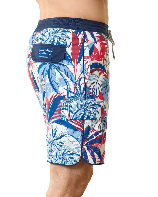 Tommy Bahama Blue Baja Beachside Jungle Fronds 9 Board Shorts for men