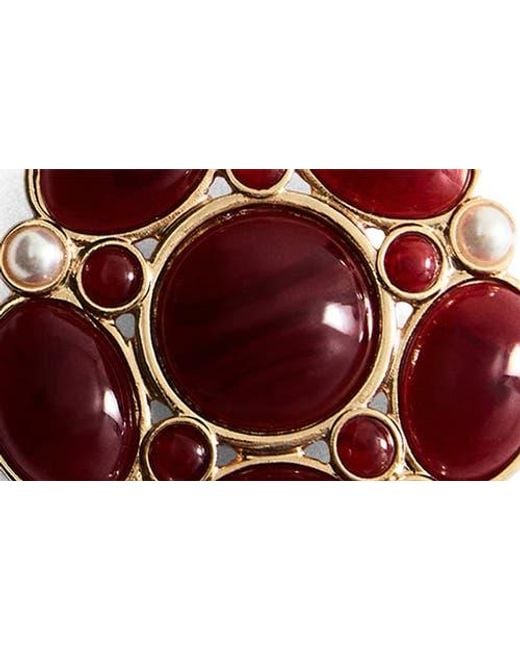 Mango Red Resin Drop Earrings