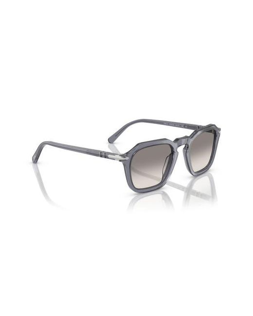 Persol Gray 50Mm Square Sunglasses