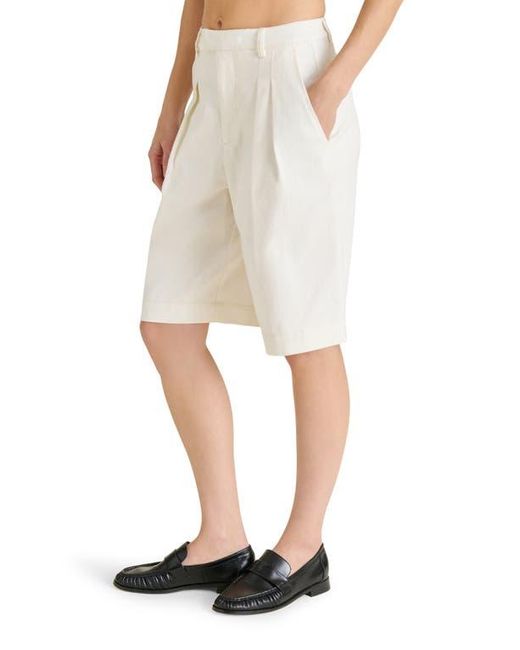 Steve Madden Natural Ivana Pleated Bermuda Shorts