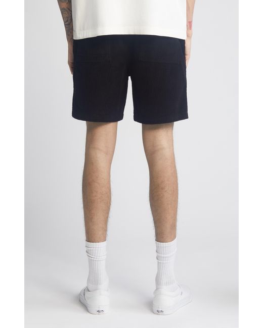 BP. Blue Elastic Waist Corduroy Shorts for men