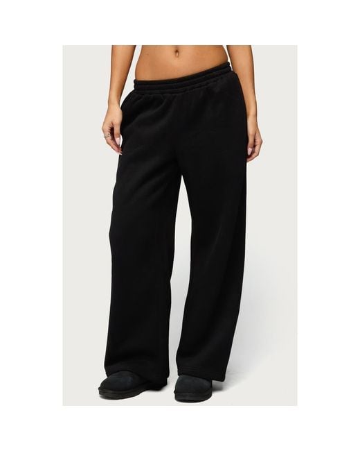 Edikted Black Forever Flare Sweatpants
