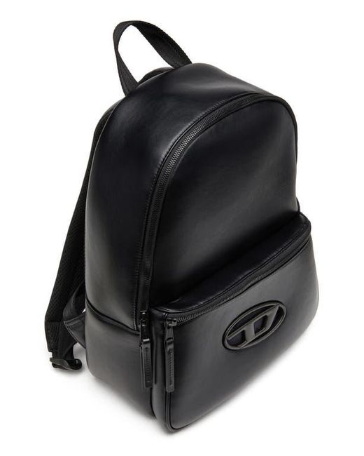 DIESEL Black Holi-D Faux Leather Backpack for men