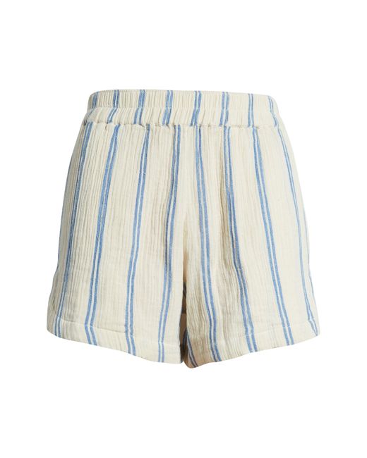 Rip Curl Blue Premium Surf Stripe Cotton Shorts
