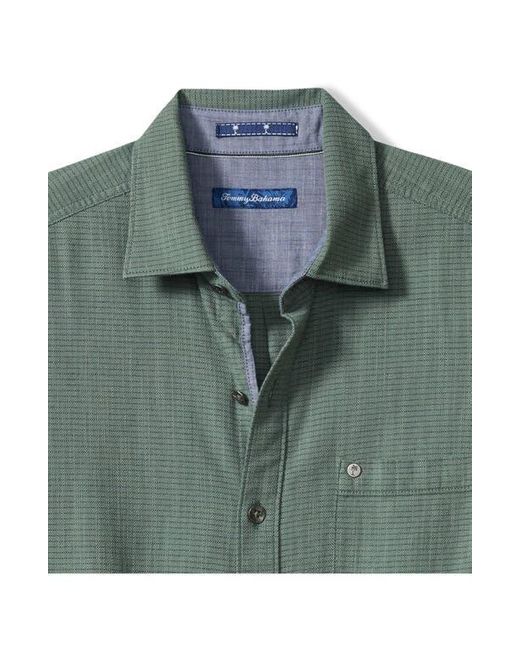 Tommy Bahama Green Dorado Stretch Cotton Button-Up Shirt for men