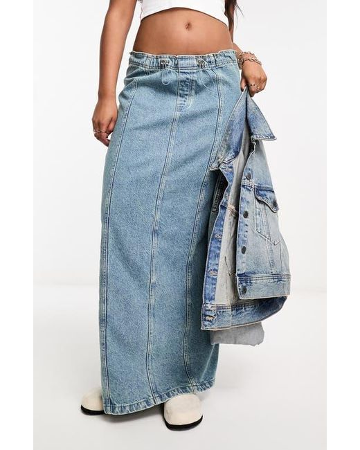 Asos midi blue skirt best sale