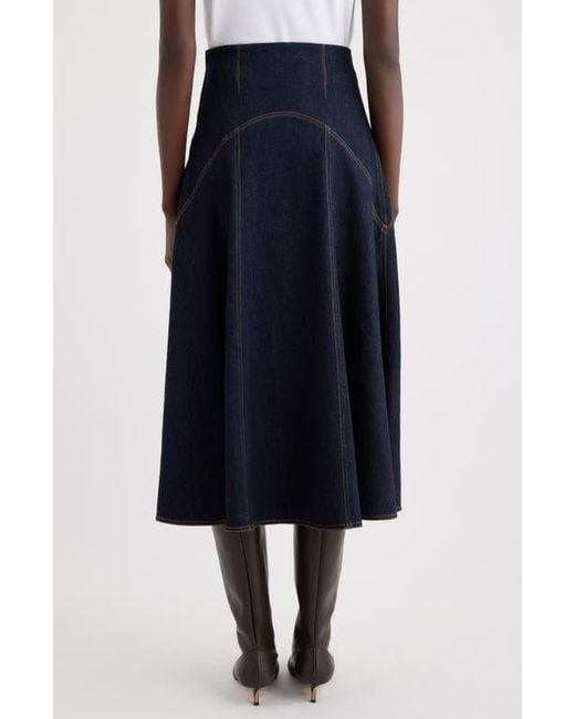 Jacquemus Blue La Jupe Triangle De-Nîmes A-Line Denim Midi Skirt