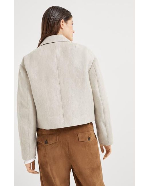 Brunello Cucinelli White Outerwear With Monili