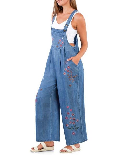 BILLY T Blue Full Bloom Overalls