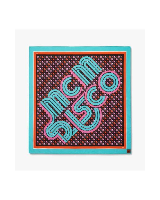 MCM Red Disco Monogram Scarf for men