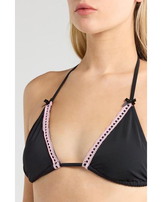 PacSun Black Lacey Day Side Tie Swim Bottoms