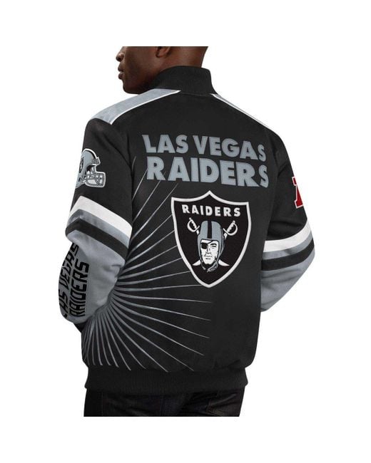 Las Vegas Raiders G-III Sports by Carl Banks Extreme Redzone Full-Snap  Varsity Jacket - Black