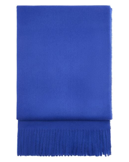 Mango Blue Fringed Scarf