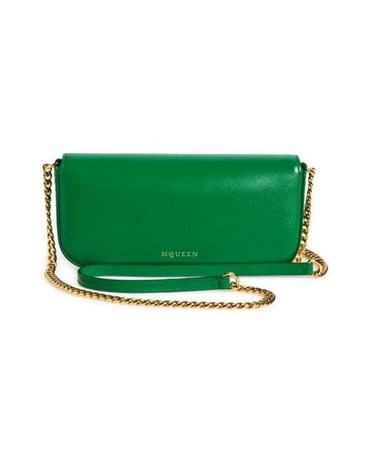 Alexander McQueen Green Small Skull Flower Shoulder Bag