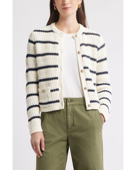 Caslon Green Textured Sweater Jacket