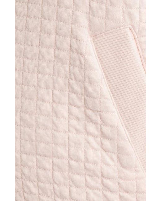 Caslon White Quilted Cotton Bomber Jacket