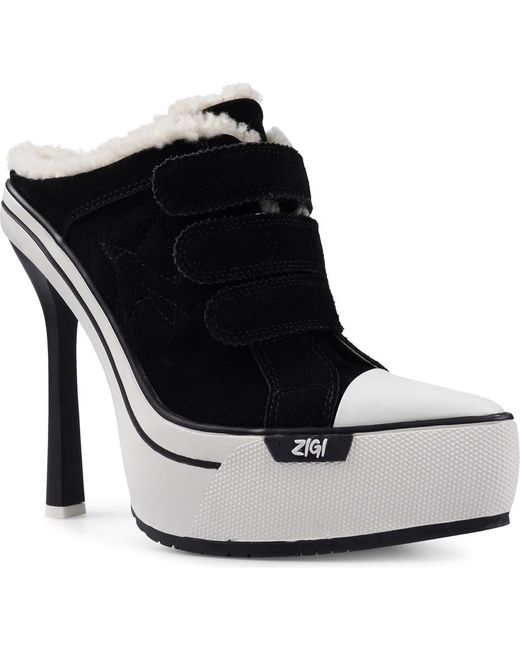 Zigi Black Harlemm Pointed Toe Platform Pump