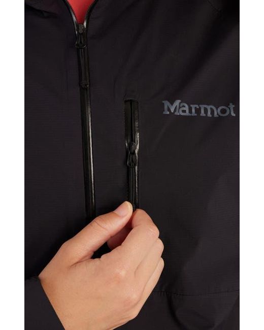 Marmot Black Superalloy Bio Packable Rain Jacket