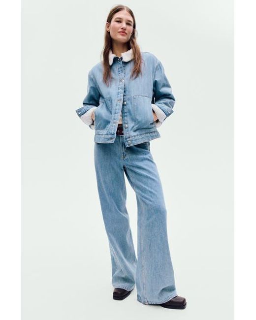 H&M Blue Collared Denim Jacket
