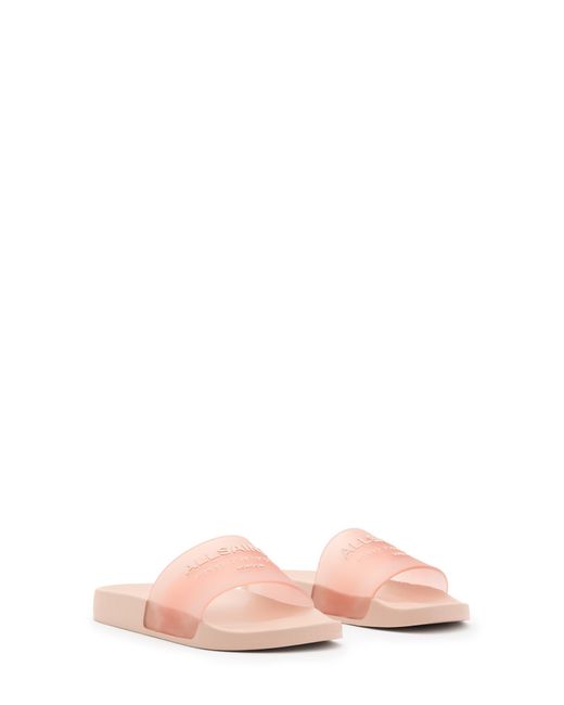 AllSaints Pink Underground Slide Sandal