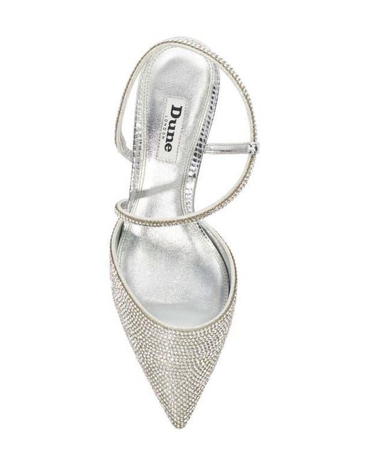 Dune White Competitive Slingback Pointed Toe Pump