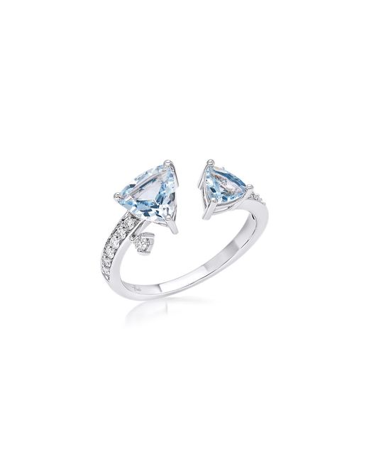 Hueb Mirage Aquamarine & Diamond Split Ring in Blue Lyst
