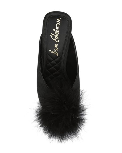 Sam Edelman Black Witney Feather Embellished Pump
