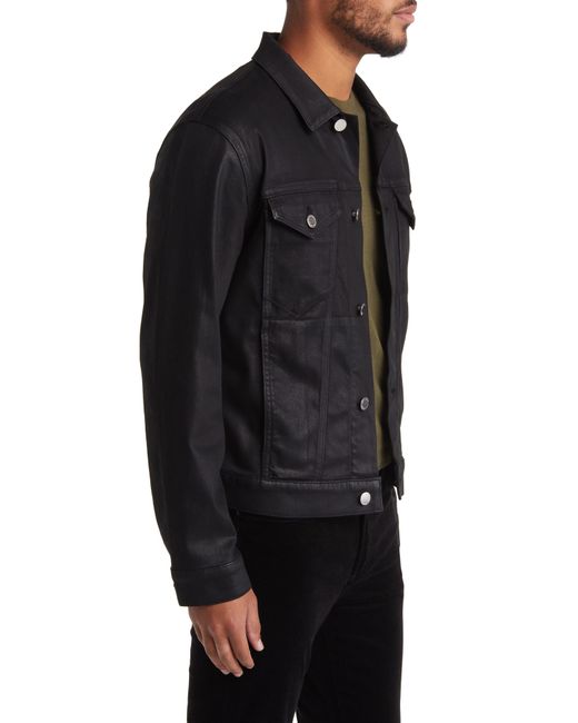 Monfrere Dean Coated Denim Trucker Jacket in Black for Men Lyst