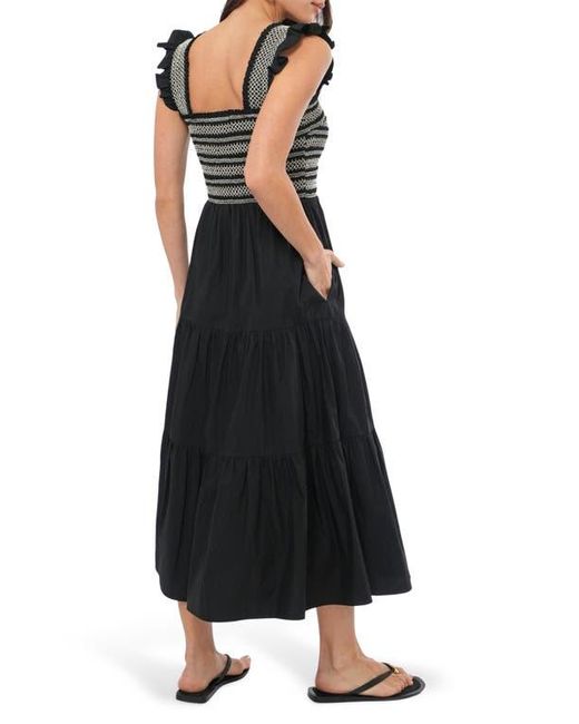 Adelyn Rae Black Katie Smocked Midi Sundress