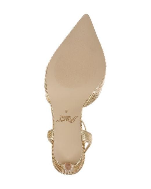Badgley Mischka Metallic Enid Ankle Strap Pointed Toe Pump