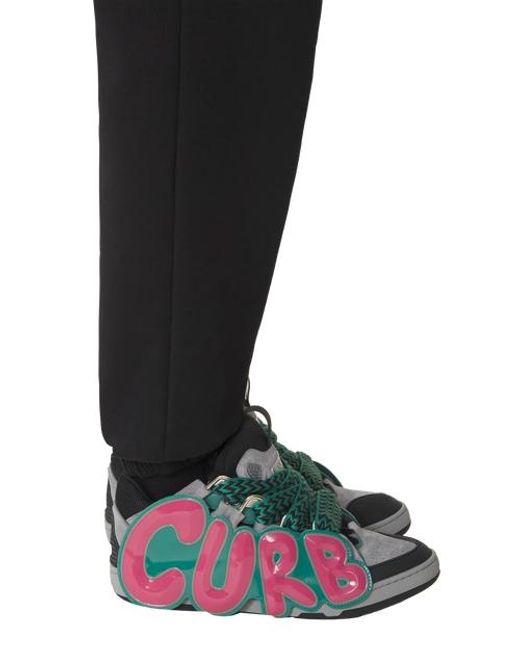 Lanvin Blue Curb Patch Sneakers