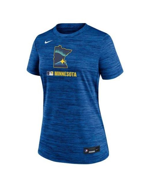 Nike Blue Minnesota Twins Authentic Collection City Connect Velocity Performance T-Shirt
