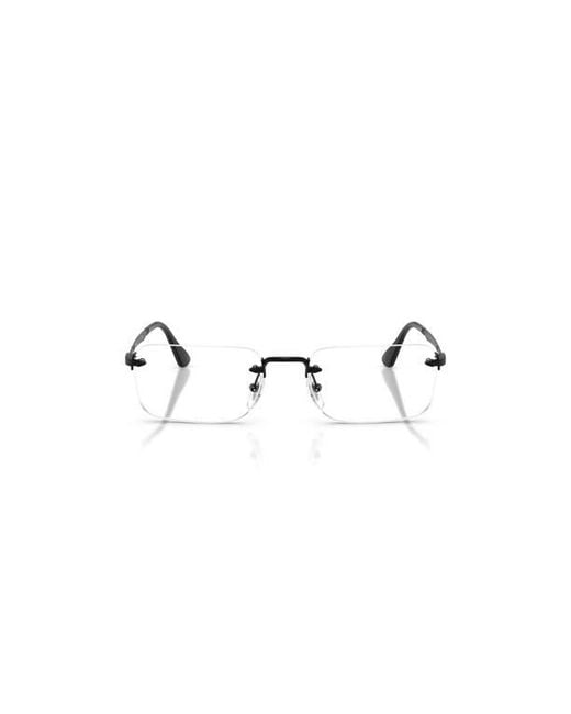 Persol Black 57Mm Rectangle Optical Glasses
