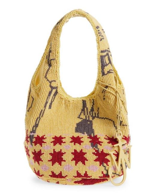J.W. Anderson Yellow Mini Beaded Shopper Bag