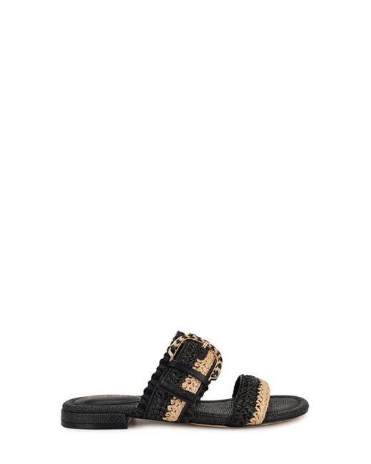 Nine West Black Sameey Two-Strap Sandal