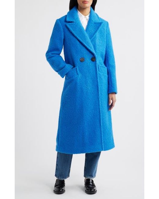 BCBG MAXAZRIA アルパカ100％ ボアコート 紺 M/L*LD949 BCBGMAXAZRIA Double Breasted Bouclé Coat in Blue | Lyst