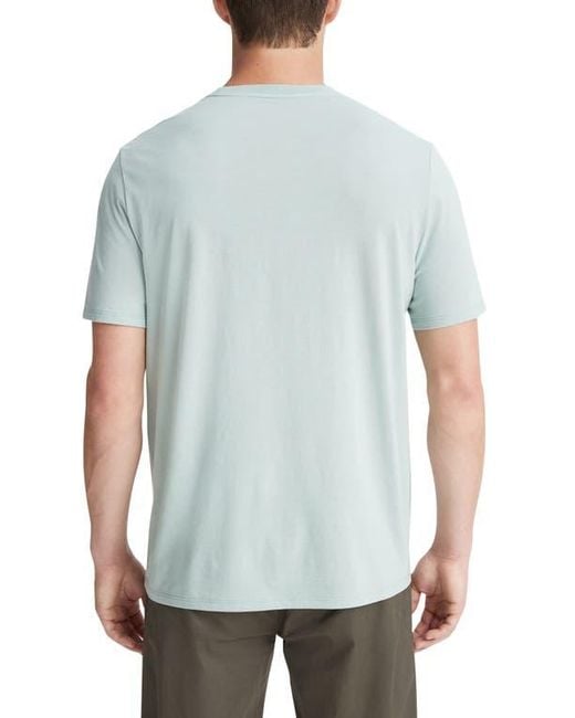 Vince Blue Pima Cotton T-Shirt for men