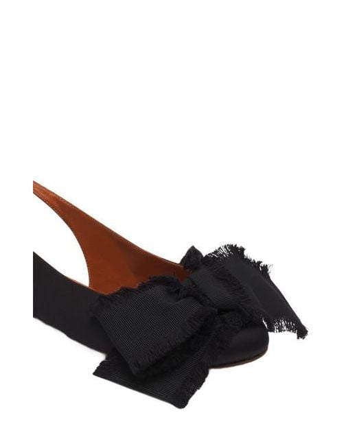 Lanvin Black Slingback Ballerina Flat